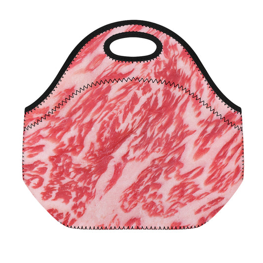 Wagyu Beef Meat Print Neoprene Lunch Bag