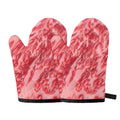Wagyu Beef Meat Print Oven Mitts
