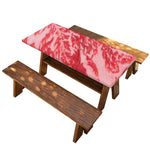 Wagyu Beef Meat Print Picnic Table Cover