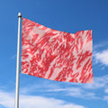 Wagyu Beef Meat Print Polyester Flag