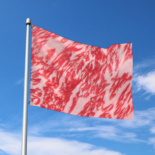 Wagyu Beef Meat Print Polyester Flag