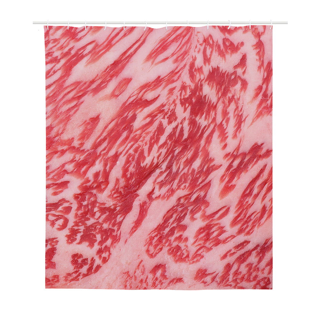 Wagyu Beef Meat Print Polyester Shower Curtain