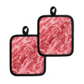 Wagyu Beef Meat Print Pot Holders
