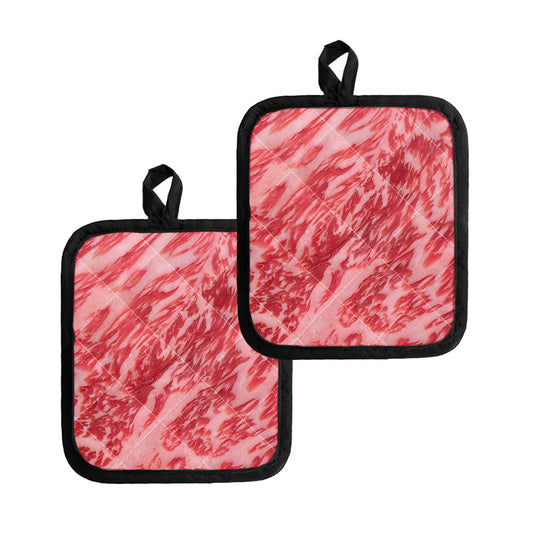 Wagyu Beef Meat Print Pot Holders