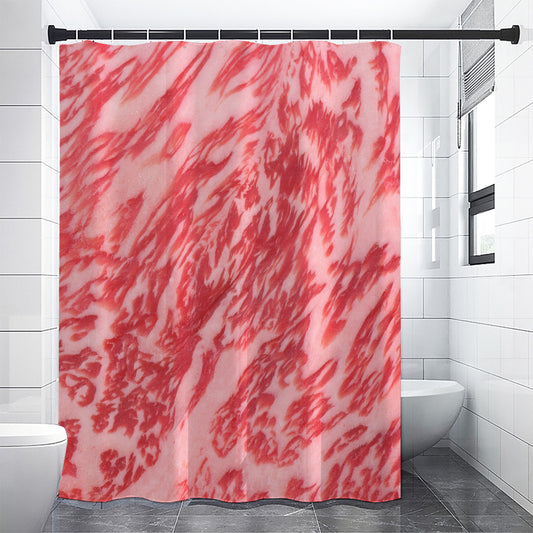Wagyu Beef Meat Print Premium Shower Curtain
