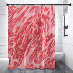 Wagyu Beef Meat Print Premium Shower Curtain
