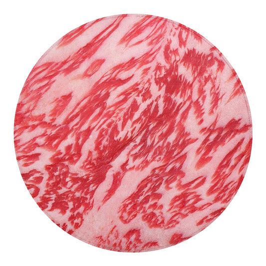 Wagyu Beef Meat Print Round Blanket