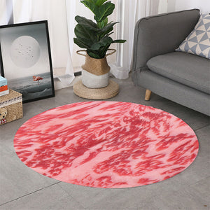 Wagyu Beef Meat Print Round Rug