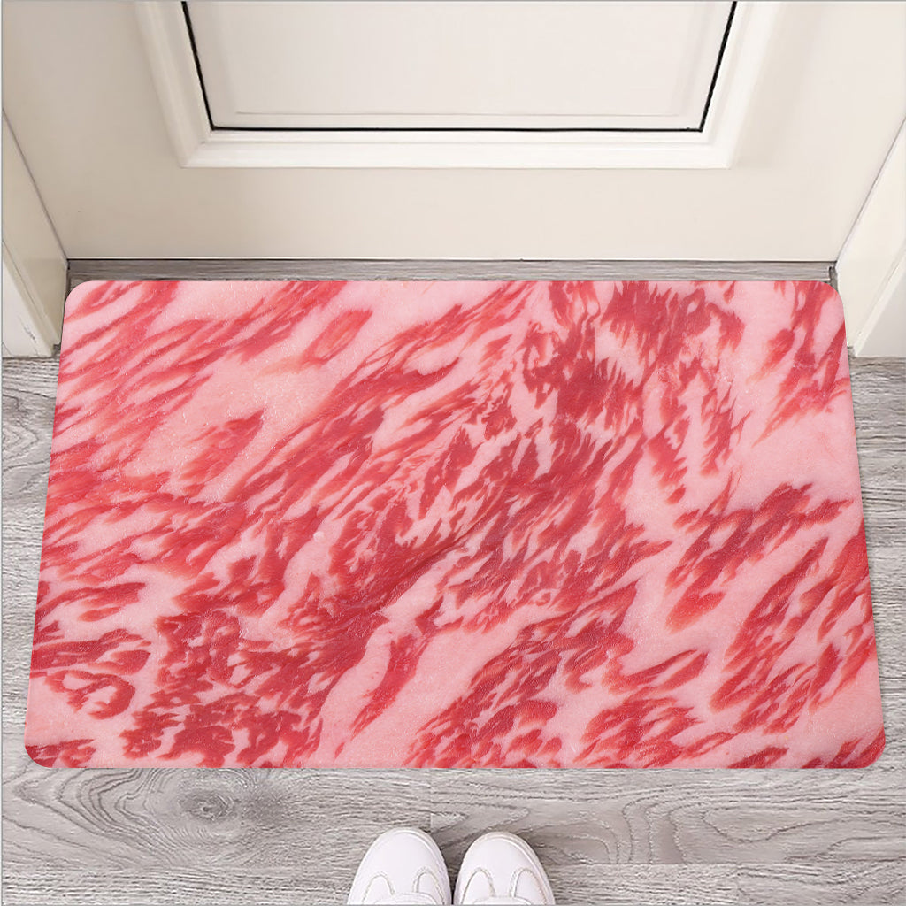 Wagyu Beef Meat Print Rubber Doormat