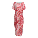 Wagyu Beef Meat Print Short Sleeve Long Nightdress