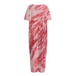 Wagyu Beef Meat Print Short Sleeve Long Nightdress