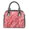 Wagyu Beef Meat Print Shoulder Handbag