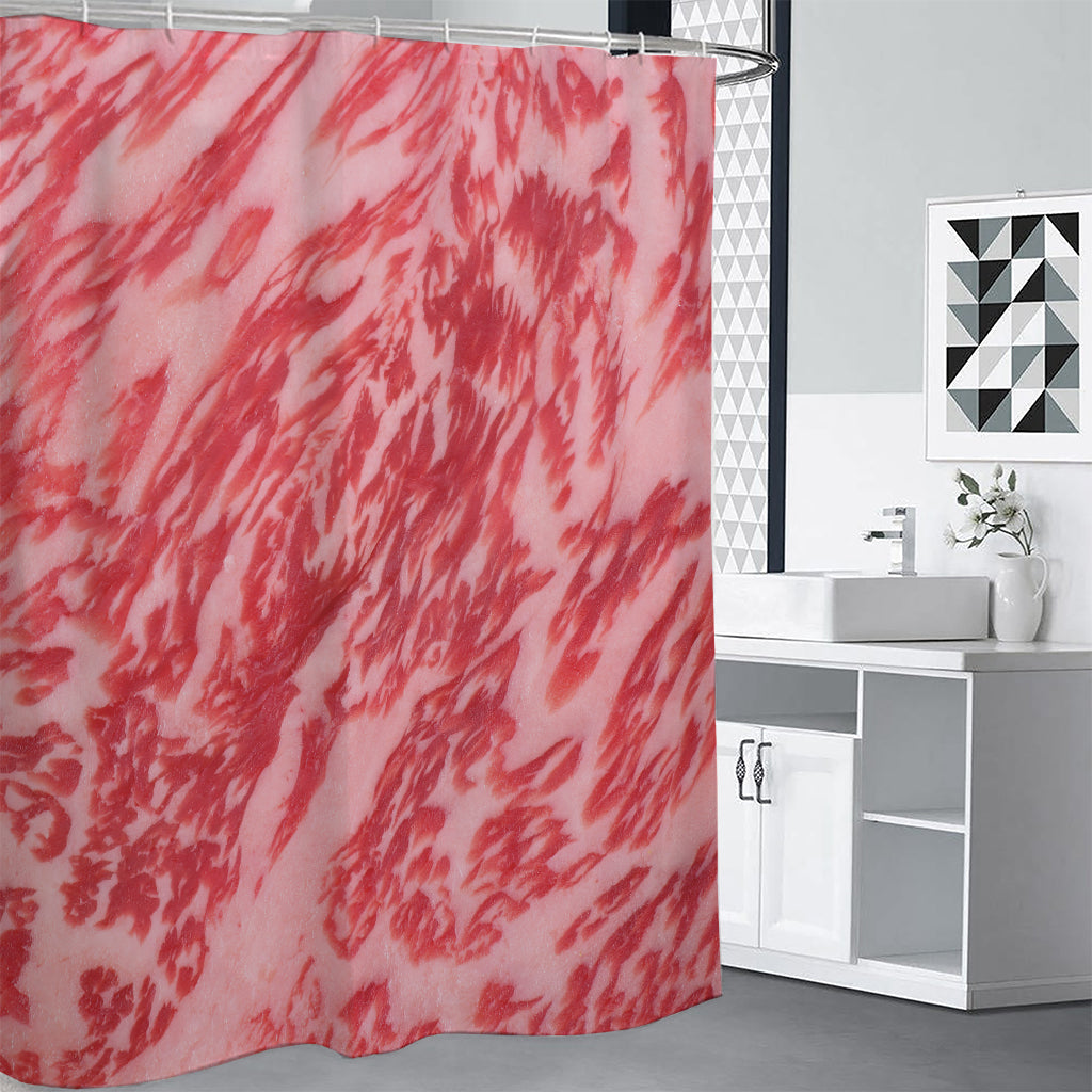Wagyu Beef Meat Print Shower Curtain