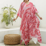 Wagyu Beef Meat Print Silk V-Neck Kaftan Dress