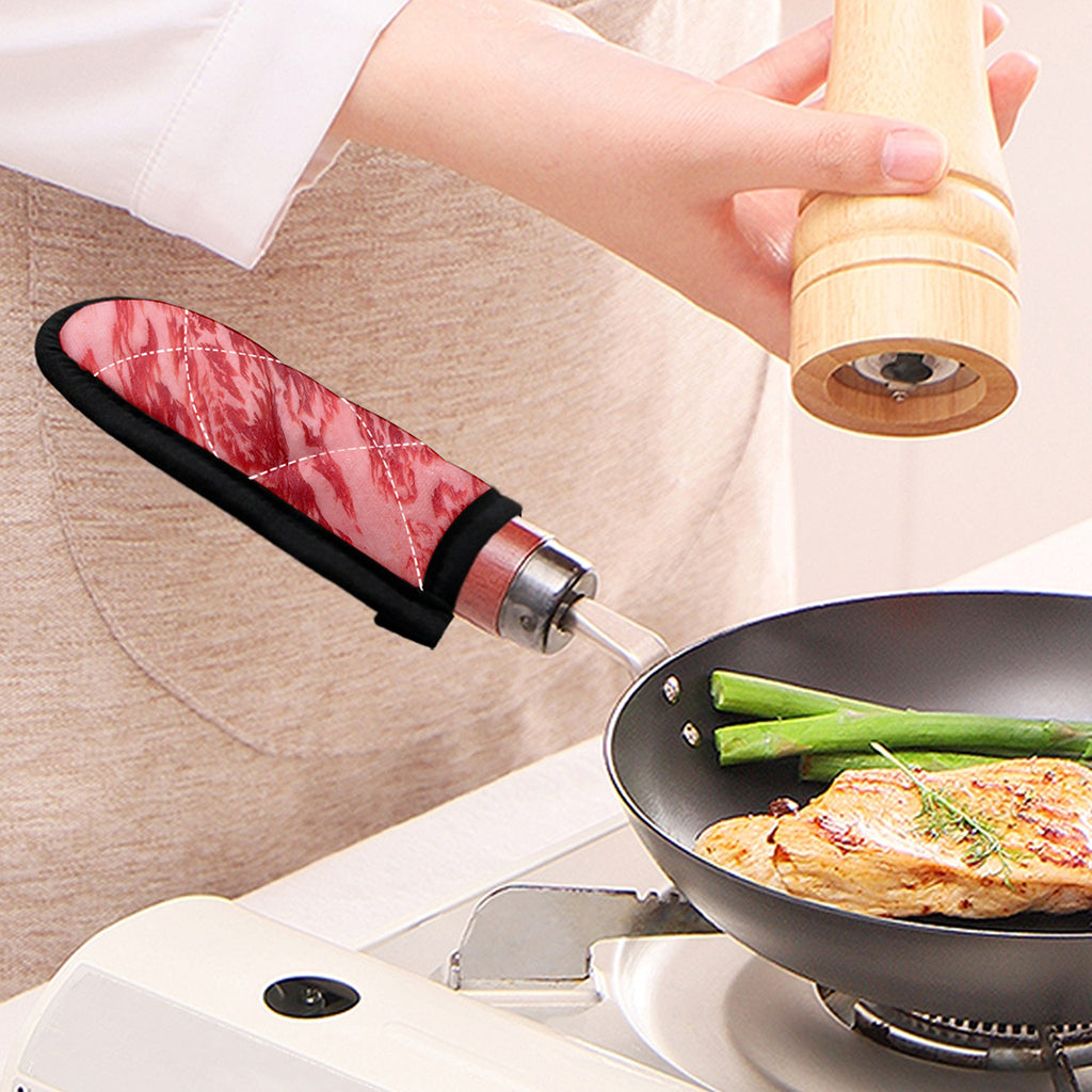 Wagyu Beef Meat Print Skillet Handle Cover