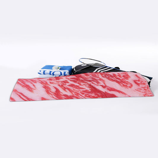 Wagyu Beef Meat Print Sports Towel