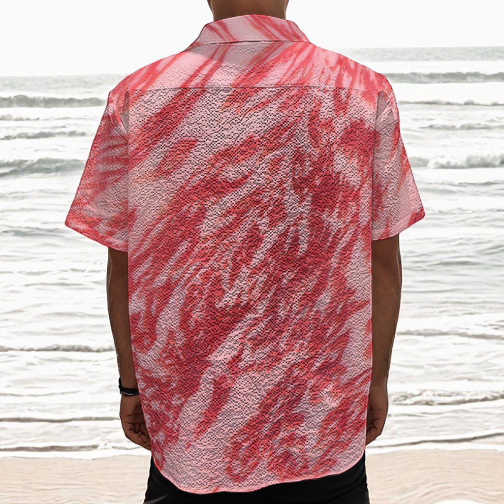 Wagyu Beef Meat Print Textured Short Sleeve Shirt
