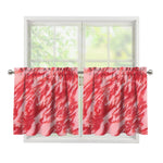 Wagyu Beef Meat Print Tier Curtains