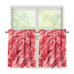 Wagyu Beef Meat Print Tier Curtains