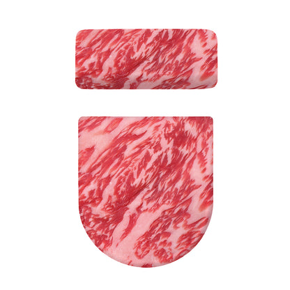 Wagyu Beef Meat Print Toilet Lid And Tank Cover Set