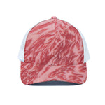 Wagyu Beef Meat Print White Mesh Trucker Cap
