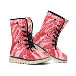 Wagyu Beef Meat Print Winter Boots