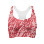 Wagyu Beef Meat Print Women's Sports Bra
