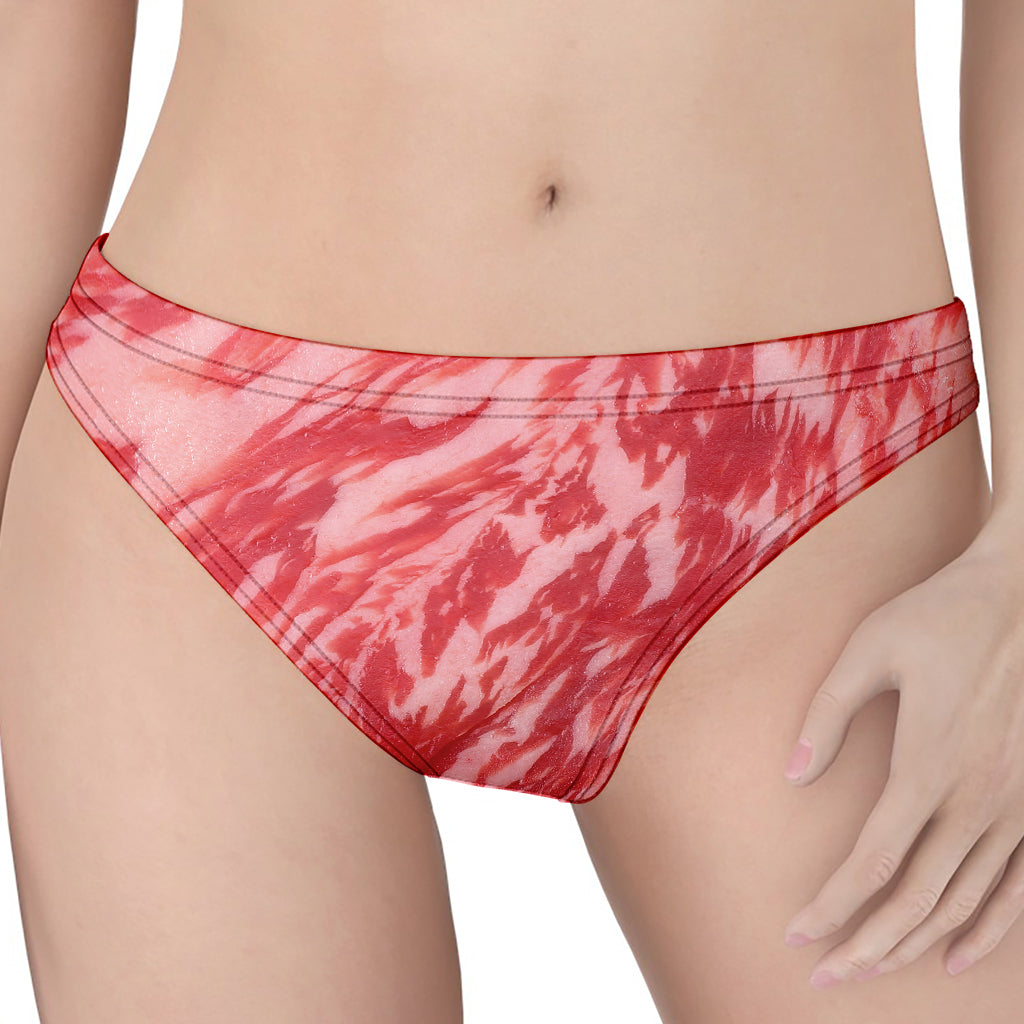 Wagyu Beef Meat Print Women's Thong