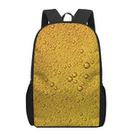 Water Drops On Beer Print 17 Inch Backpack