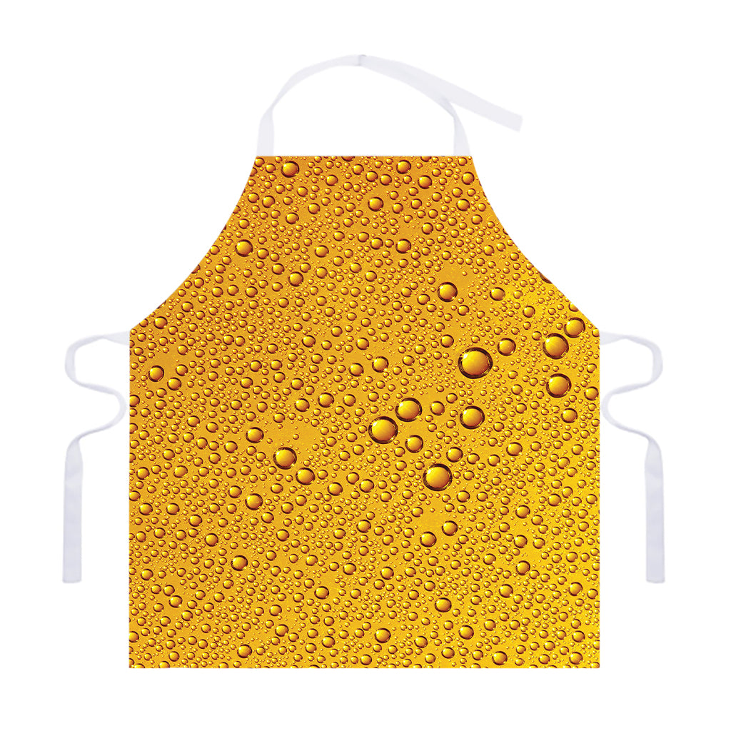 Water Drops On Beer Print Adjustable Apron