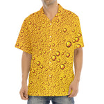 Water Drops On Beer Print Aloha Shirt