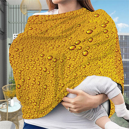 Water Drops On Beer Print Baby Seat Cover