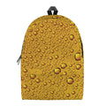 Water Drops On Beer Print School Backpack