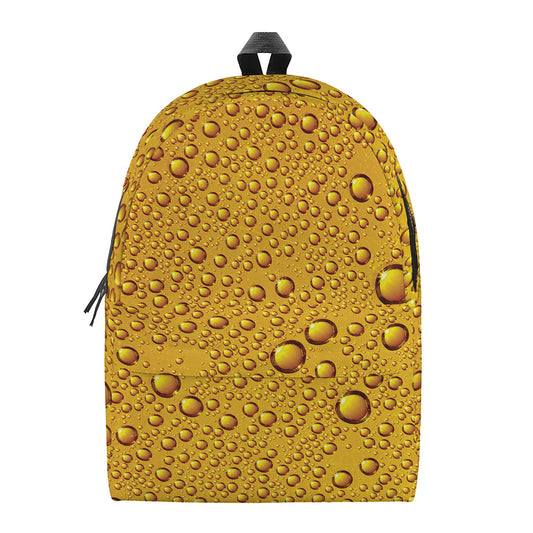 Water Drops On Beer Print Backpack