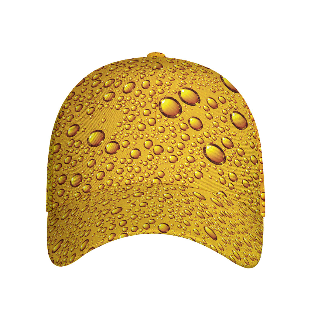 Water Drops On Beer Print Baseball Cap