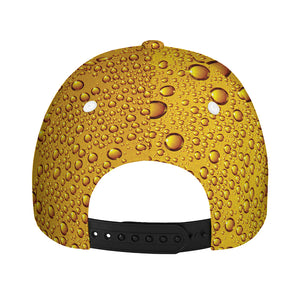 Water Drops On Beer Print Baseball Cap