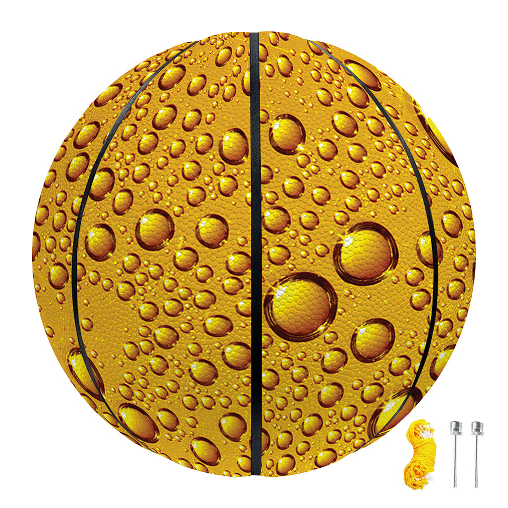 Water Drops On Beer Print Basketball