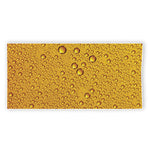 Water Drops On Beer Print Beach Towel