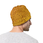 Water Drops On Beer Print Beanie
