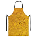 Water Drops On Beer Print Bib Apron With Pocket