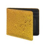 Water Drops On Beer Print Bifold Wallet