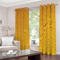 Water Drops On Beer Print Dimout Grommet Curtains