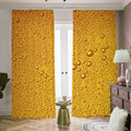 Water Drops On Beer Print Dimout Pencil Pleat Curtains