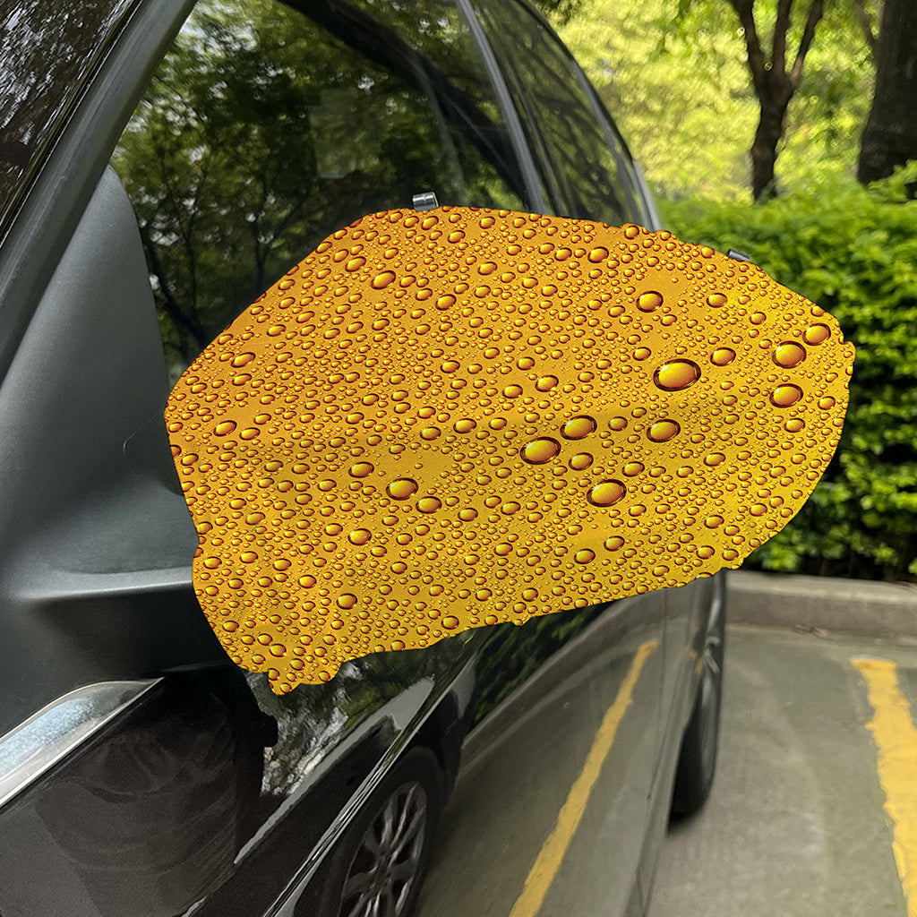 Water Drops On Beer Print Car Side Mirror Covers