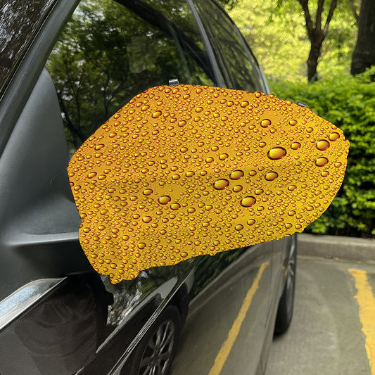 Water Drops On Beer Print Car Side Mirror Covers