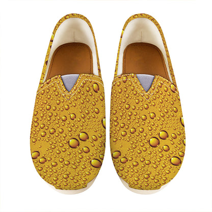 Water Drops On Beer Print Casual Shoes