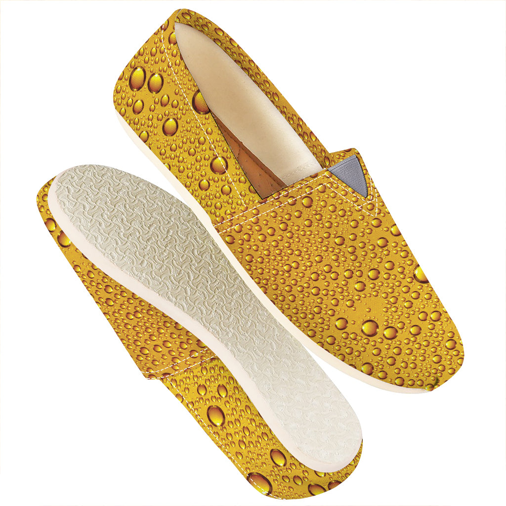 Water Drops On Beer Print Casual Shoes