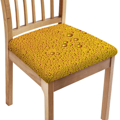 Water Drops On Beer Print Chair Cushion Cover