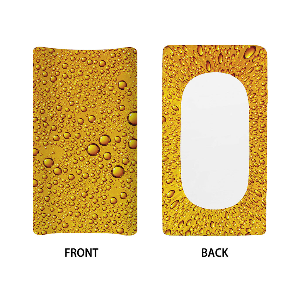Water Drops On Beer Print Changing Pad Cover