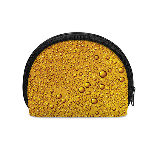 Water Drops On Beer Print Coin Purse